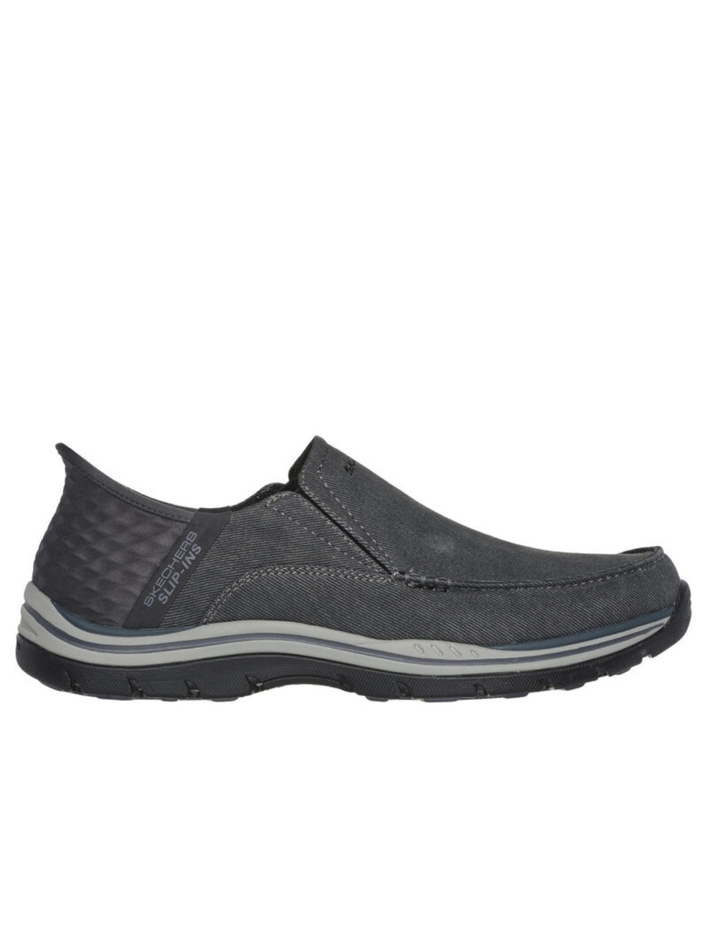 Skechers Men's Cayson Slip-Ins Relaxed Fit Black Casual Shoes 205167 NEW Size 15